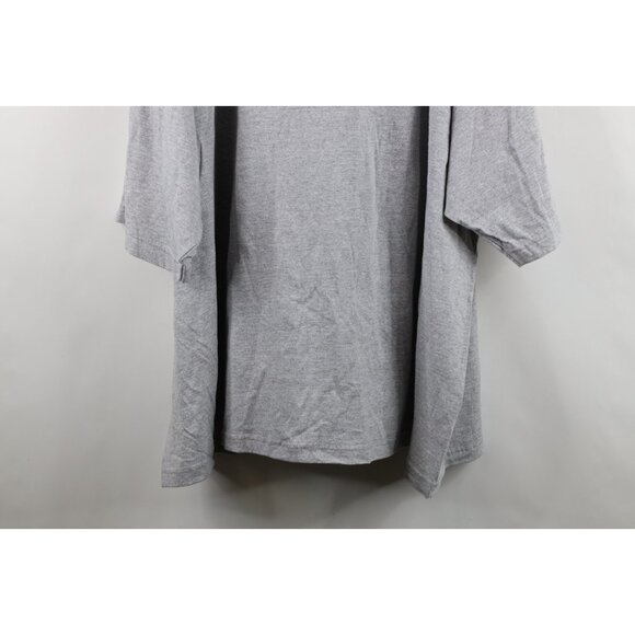 Vintage 90s Streetwear Mens Size 6XL Blank Short Sleeve T-Shirt Heather Gray - Picture 12 of 12